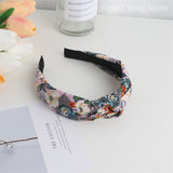 Turban Headbands for Women Plastic Head Band Hair Flower Printed Pattern Hair Hoop Cross Girls Hairband makeup Hair Accessories