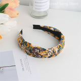 Turban Headbands for Women Plastic Head Band Hair Flower Printed Pattern Hair Hoop Cross Girls Hairband makeup Hair Accessories