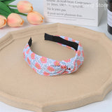 Turban Headbands for Women Plastic Head Band Hair Flower Printed Pattern Hair Hoop Cross Girls Hairband makeup Hair Accessories