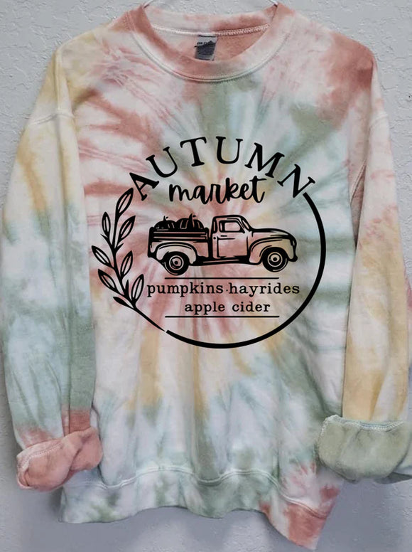 Autumn Market Tie Dye Sweatshirt