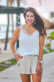 VIP Status Sequin Drawstring Shorts