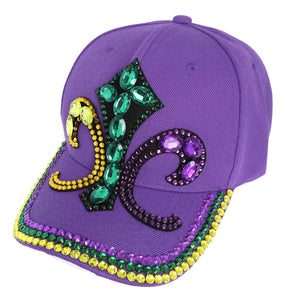 Mardi Gras Jeweled Cap