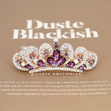 Crown Spring Clip Crystal Hair Accessories Palace Handmade Rhinestone Headdress For Women
