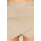 Taupe Front Wrap Skort