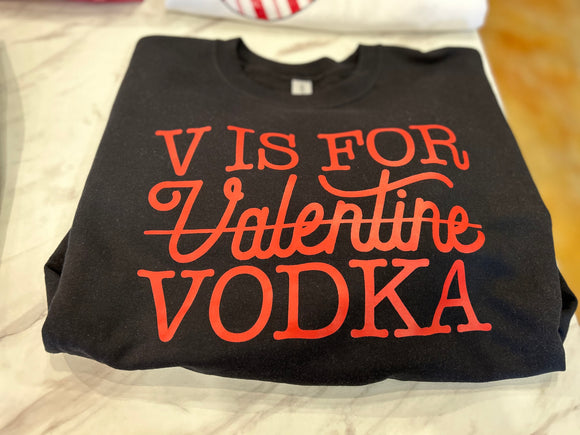 V is For Vodka Black Pullover